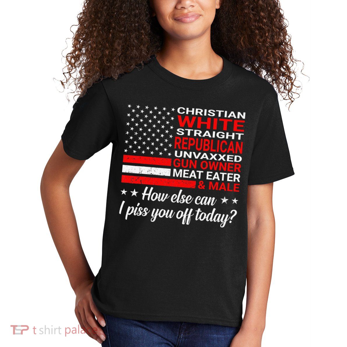 Christian White Straight Republican Unvaxxed Gun Owner Kids T-Shirt