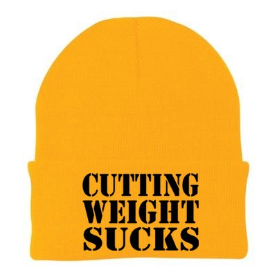 CUTTING WEIGHT SUCKS Wrestler Wrestling Workout Lose Weight Knit Cap Winter Beanie