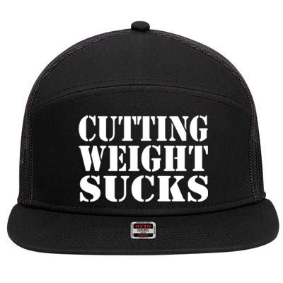 CUTTING WEIGHT SUCKS Wrestler Wrestling Workout Lose Weight 7 Panel Mesh Trucker Snapback Hat