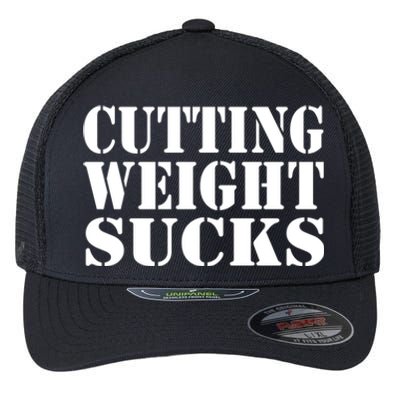 CUTTING WEIGHT SUCKS Wrestler Wrestling Workout Lose Weight Flexfit Unipanel Trucker Cap