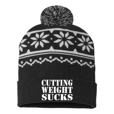 CUTTING WEIGHT SUCKS Wrestler Wrestling Workout Lose Weight USA-Made Snowflake Beanie