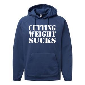 CUTTING WEIGHT SUCKS Wrestler Wrestling Workout Lose Weight Performance Fleece Hoodie