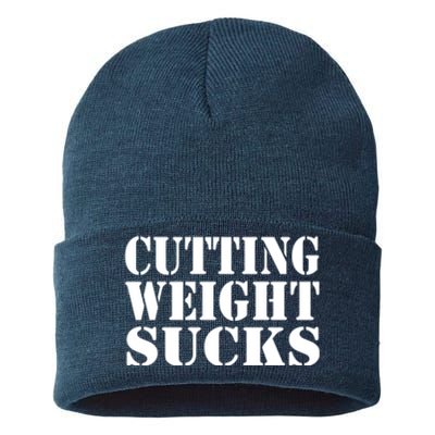 CUTTING WEIGHT SUCKS Wrestler Wrestling Workout Lose Weight Sustainable Knit Beanie