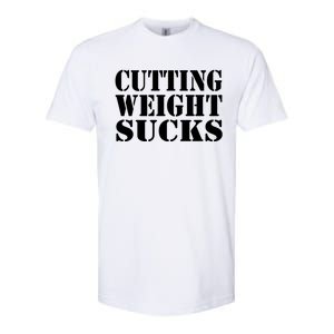 CUTTING WEIGHT SUCKS Wrestler Wrestling Workout Lose Weight Softstyle CVC T-Shirt