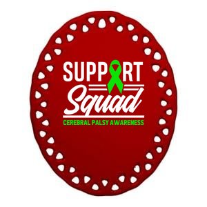 Cp Warrior Support Squad Cerebral Palsy Awareness Gift Ceramic Oval Ornament