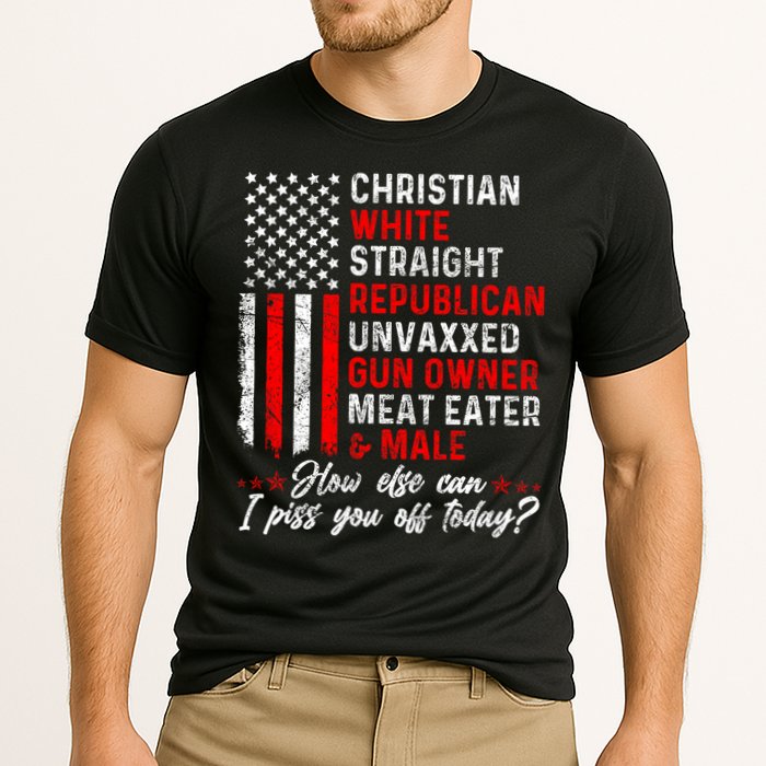 Christian White Straight Republican Unvaxxed Gun Owner Meat Cooling Performance Crew T-Shirt
