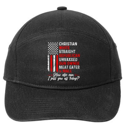 Christian White Straight Republican Unvaxxed Gun Owner Meat 7-Panel Snapback Hat
