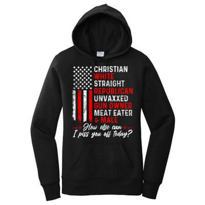 Christian White Straight Republican Unvaxxed Gun Owner Meat Women's Pullover Hoodie