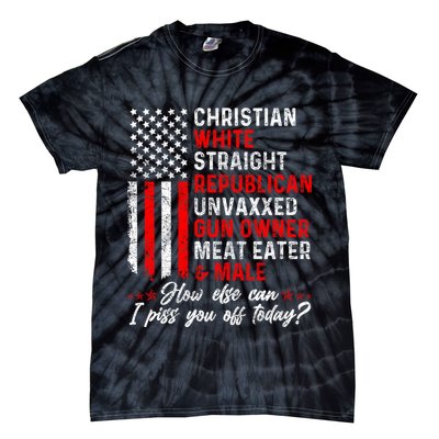 Christian White Straight Republican Unvaxxed Gun Owner Meat Tie-Dye T-Shirt