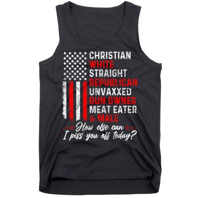 Christian White Straight Republican Unvaxxed Gun Owner Meat Tank Top