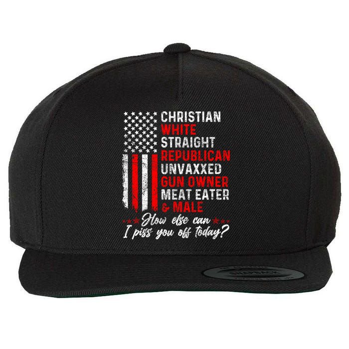 Christian White Straight Republican Unvaxxed Gun Owner Meat Wool Snapback Cap