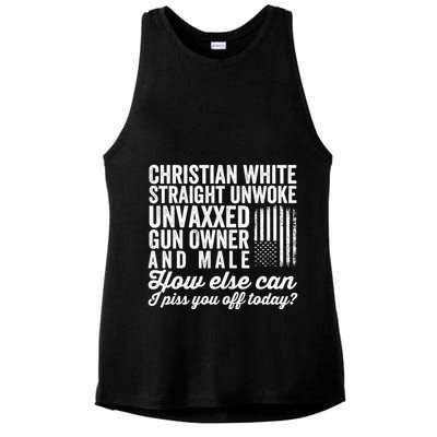 Christian White Straight Republican Unvaxxed Gun Owner Meat Ladies PosiCharge Tri-Blend Wicking Tank