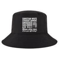 Christian White Straight Republican Unvaxxed Gun Owner Meat Cool Comfort Performance Bucket Hat