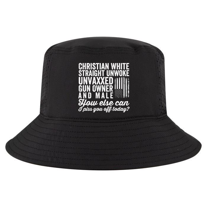 Christian White Straight Republican Unvaxxed Gun Owner Meat Cool Comfort Performance Bucket Hat