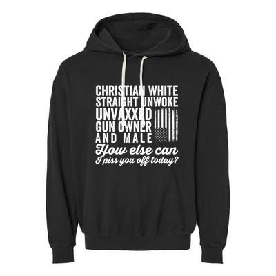 Christian White Straight Republican Unvaxxed Gun Owner Meat Garment-Dyed Fleece Hoodie