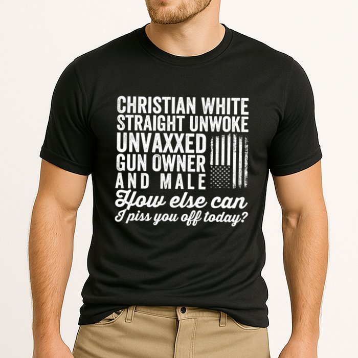 Christian White Straight Republican Unvaxxed Gun Owner Meat Cooling Performance Crew T-Shirt
