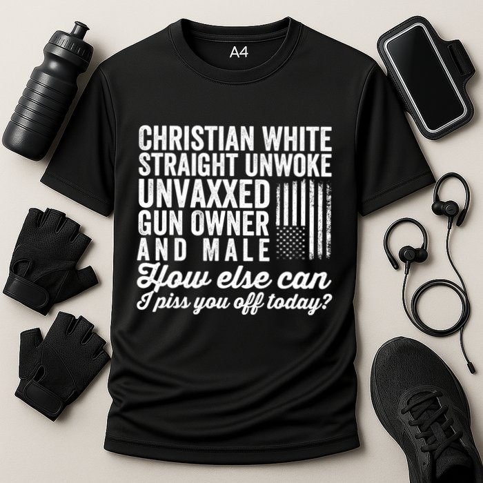Christian White Straight Republican Unvaxxed Gun Owner Meat Cooling Performance Crew T-Shirt