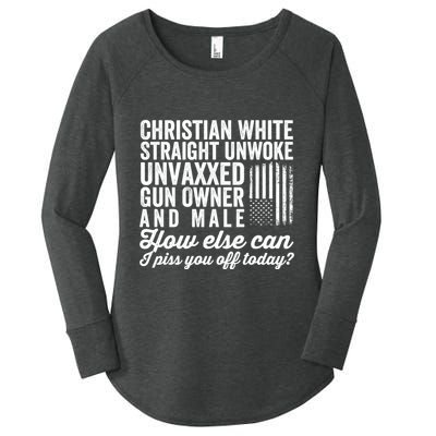 Christian White Straight Republican Unvaxxed Gun Owner Meat Women's Perfect Tri Tunic Long Sleeve Shirt
