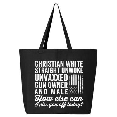 Christian White Straight Republican Unvaxxed Gun Owner Meat 25L Jumbo Tote