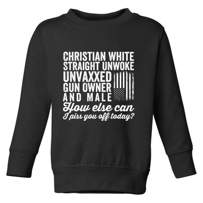 Christian White Straight Republican Unvaxxed Gun Owner Meat Toddler Sweatshirt