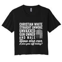 Christian White Straight Republican Unvaxxed Gun Owner Meat Women's Crop Top Tee
