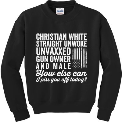 Christian White Straight Republican Unvaxxed Gun Owner Meat Kids Sweatshirt