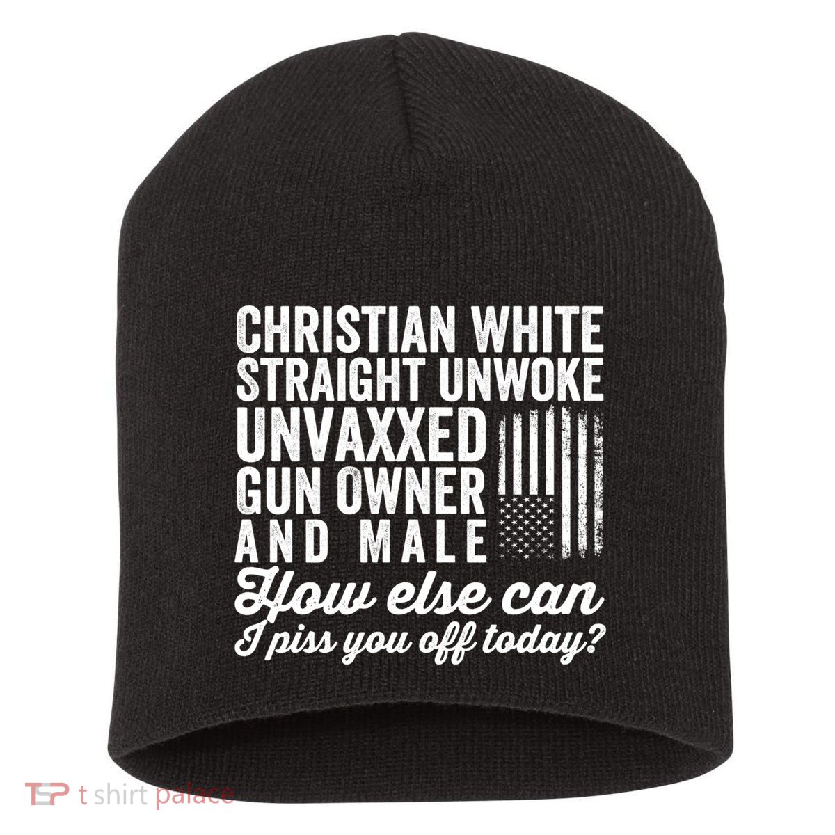 Christian White Straight Republican Unvaxxed Gun Owner Meat Short Acrylic Beanie