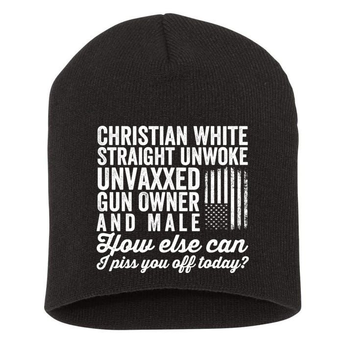 Christian White Straight Republican Unvaxxed Gun Owner Meat Short Acrylic Beanie