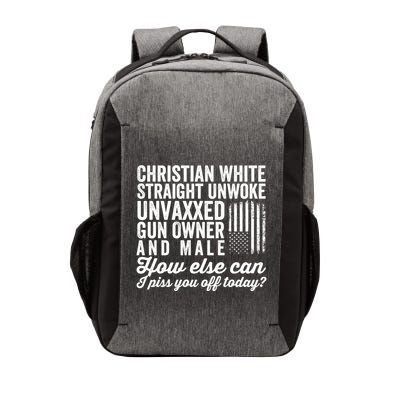 Christian White Straight Republican Unvaxxed Gun Owner Meat Vector Backpack