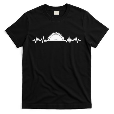 Carpenter Woodworking Saw Heartbeat T-Shirt
