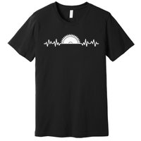 Carpenter Woodworking Saw Heartbeat Premium T-Shirt