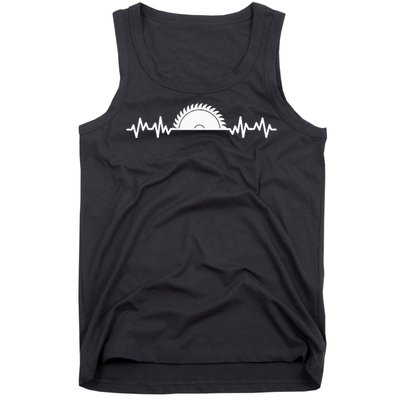 Carpenter Woodworking Saw Heartbeat Tank Top