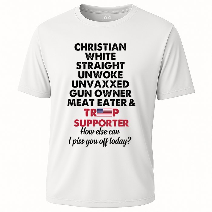 Christian White Straight Republican Unvaxxed Gun Owner Meat Cooling Performance Crew T-Shirt