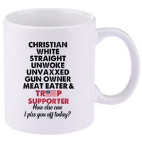 Christian White Straight Republican Unvaxxed Gun Owner Meat 11oz C Handle Ceramic Mug