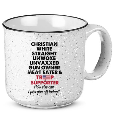 Christian White Straight Republican Unvaxxed Gun Owner Meat 15oz Campfire Ceramic Mug