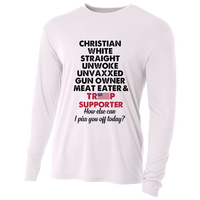 Christian White Straight Republican Unvaxxed Gun Owner Meat Cooling Performance Long Sleeve Crew