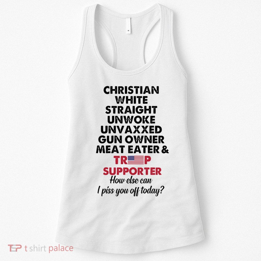 Christian White Straight Republican Unvaxxed Gun Owner Meat Womens Tank Top