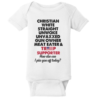 Christian White Straight Republican Unvaxxed Gun Owner Meat Baby Bodysuit