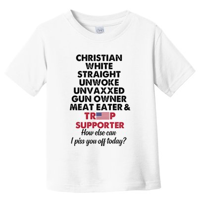 Christian White Straight Republican Unvaxxed Gun Owner Meat Toddler T-Shirt