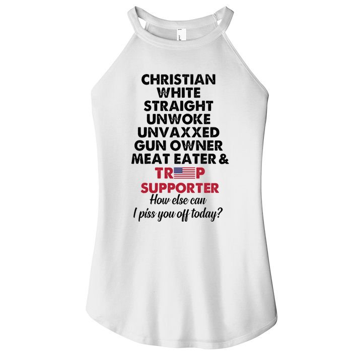 Christian White Straight Republican Unvaxxed Gun Owner Meat Women's Perfect Tri Rocker Tank