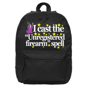 Classy Wizard Spell I Cast The Unregistered Firearm Spell 16 in Basic Backpack