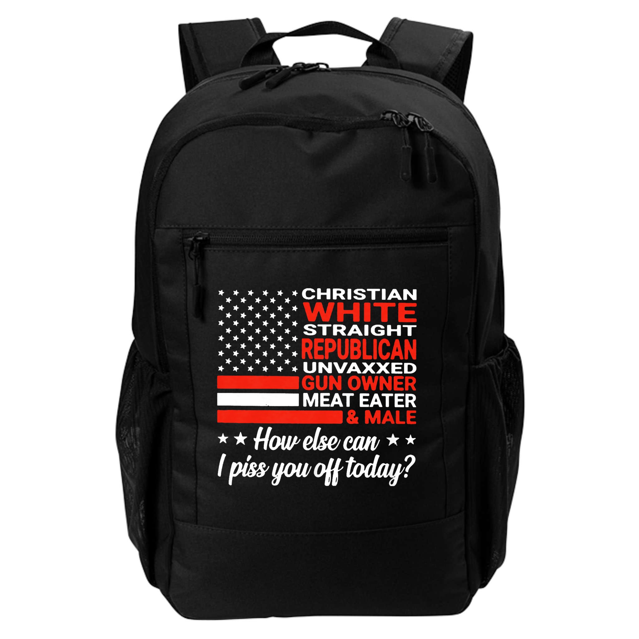 Christian White Straight Republican Unvaxxed Gun Owner Meat Backpack