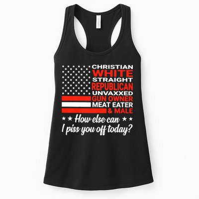 Christian White Straight Republican Unvaxxed Gun Owner Meat Womens Tank Top