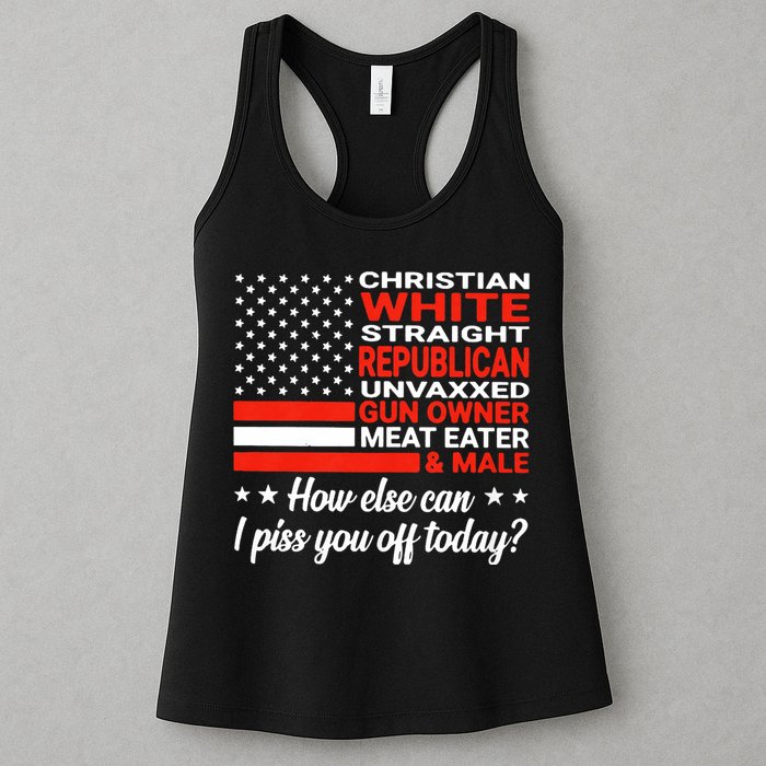 Christian White Straight Republican Unvaxxed Gun Owner Meat Womens Tank Top