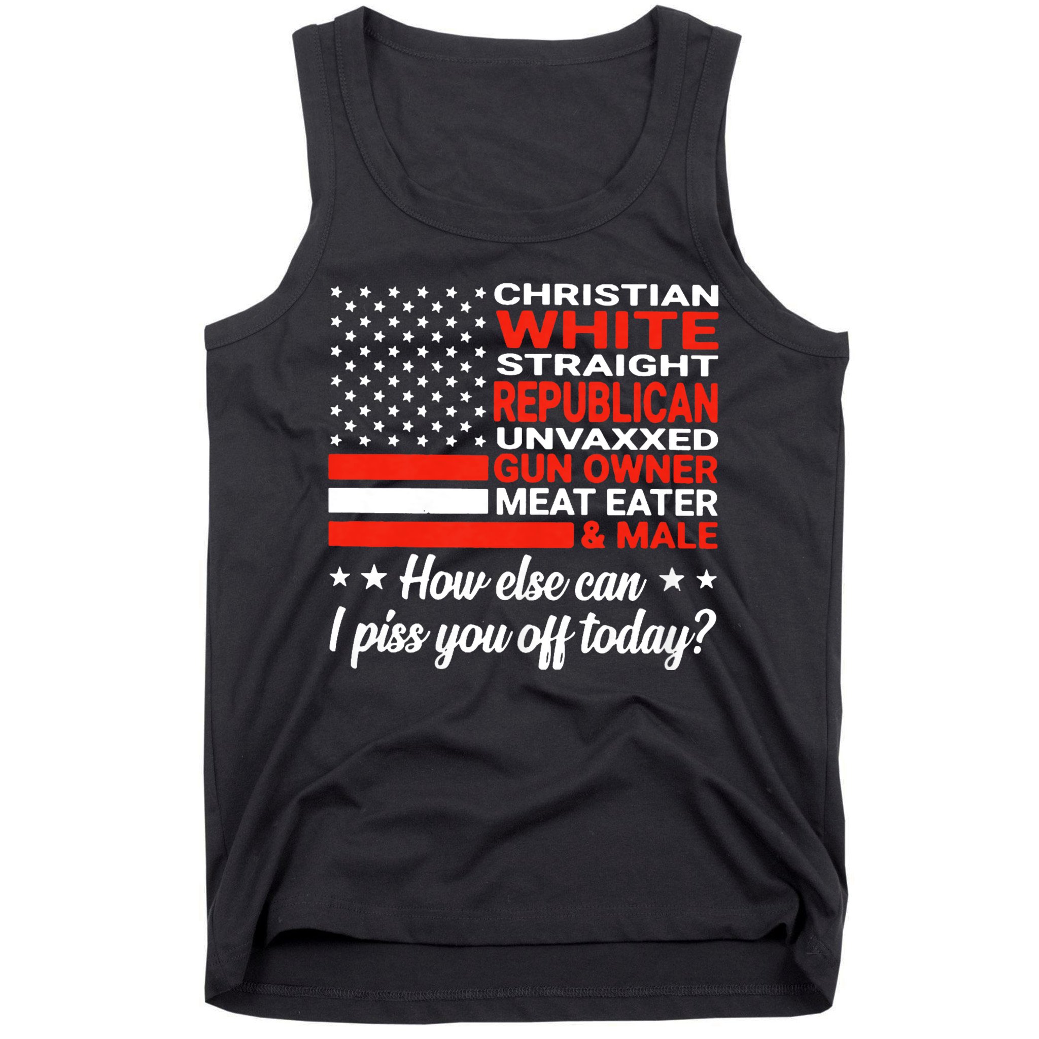 Christian White Straight Republican Unvaxxed Gun Owner Meat Tank Top