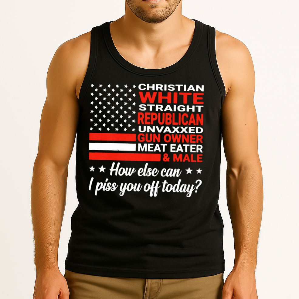 Christian White Straight Republican Unvaxxed Gun Owner Meat Tank Top