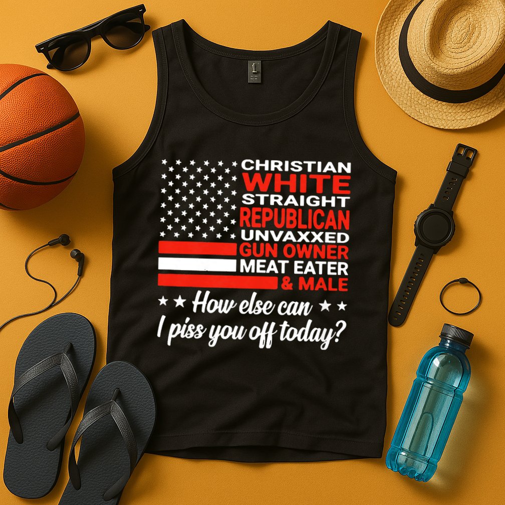 Christian White Straight Republican Unvaxxed Gun Owner Meat Tank Top