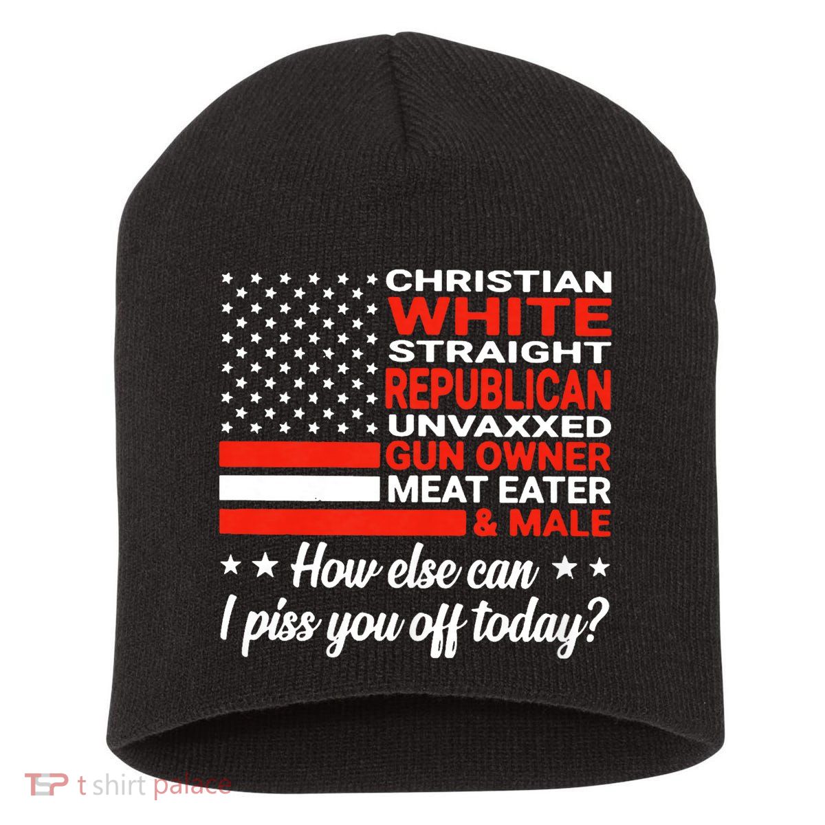 Christian White Straight Republican Unvaxxed Gun Owner Meat Short Acrylic Beanie