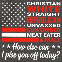 Christian White Straight Republican Unvaxxed Gun Owner Meat Vector Backpack