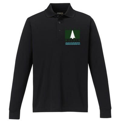 Camp Walden Summer Camp  Summer Camp Performance Long Sleeve Polo